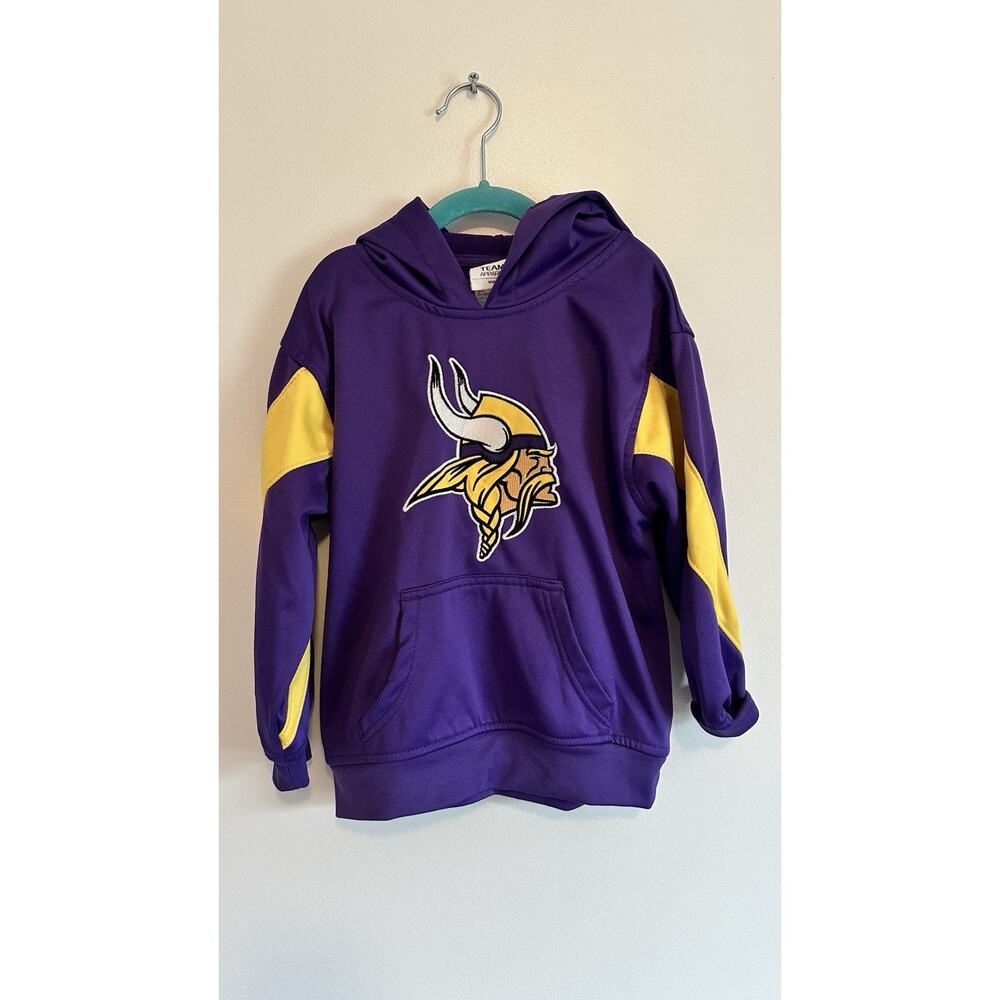 NFL Minnesota Vikings Kids X Small (4/5) Hooded Sweatshirt Football Team
